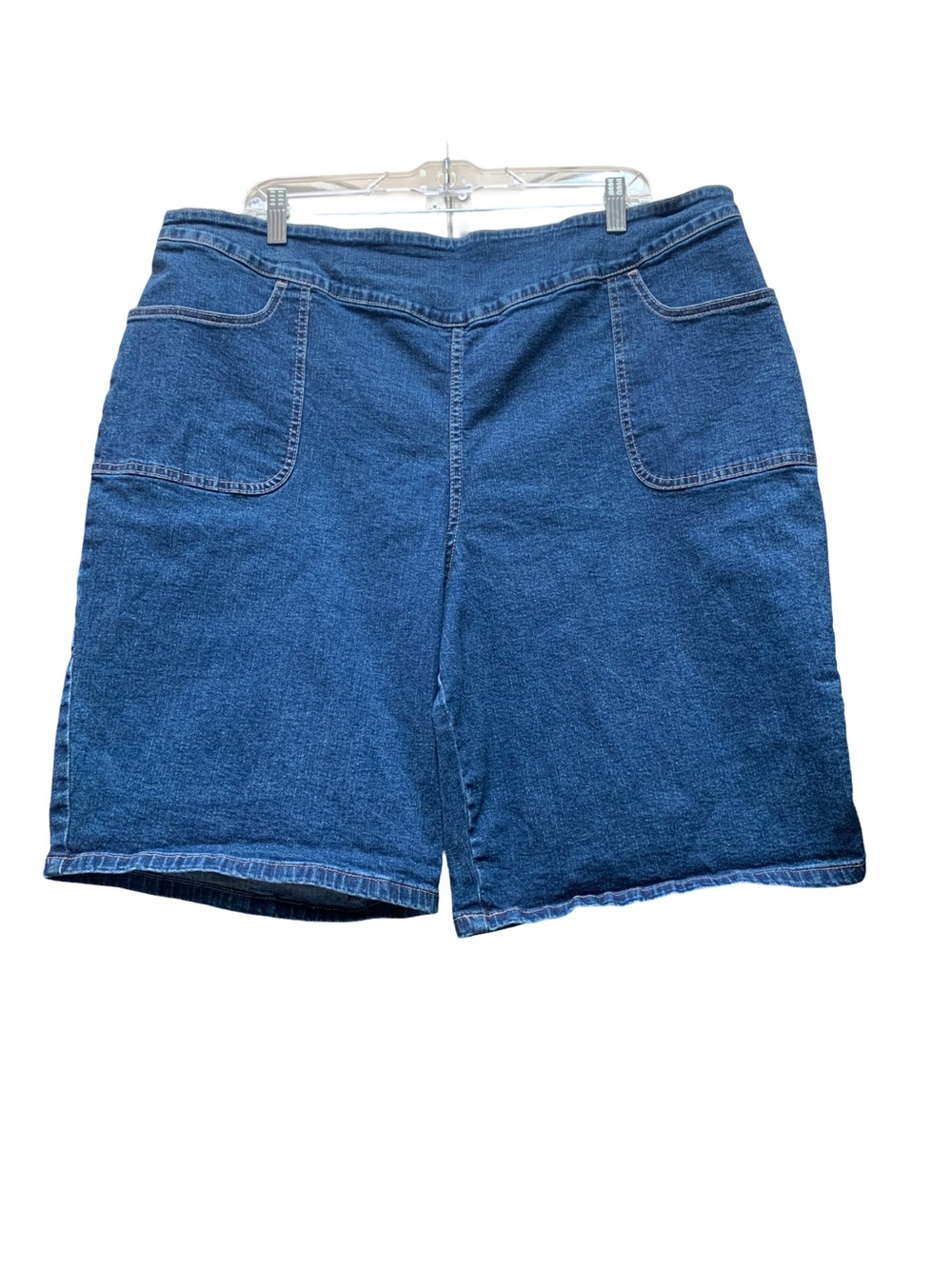 Denim&Co Dark Blue Pull-On Jean Shorts